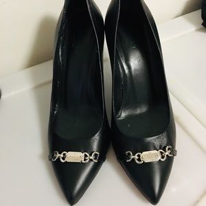 Gucci Patent Leather Nameplate Pump Size 7